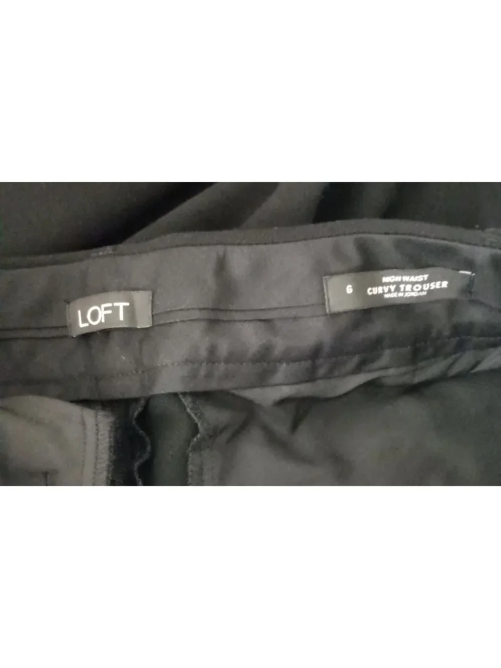 Ann Taylor LOFT Curvy High Waist Wide Leg Trouser Pants Black Women Size 6 - Picture 5 of 7